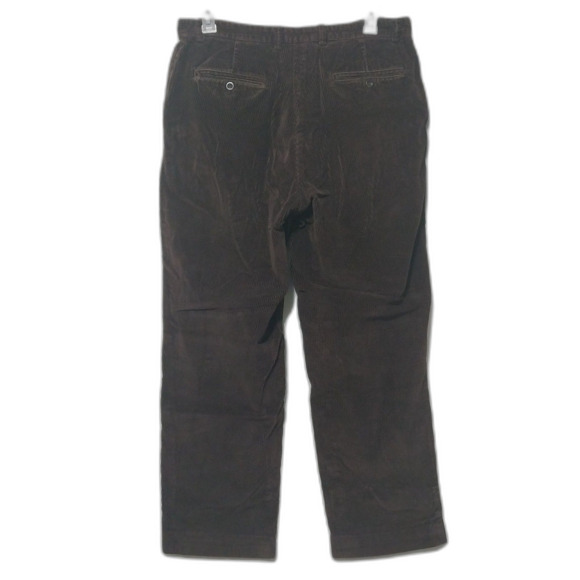 Hunt Club pants Womens 16 brown corduroy flat front high rise Preppy Academia - Picture 3 of 7